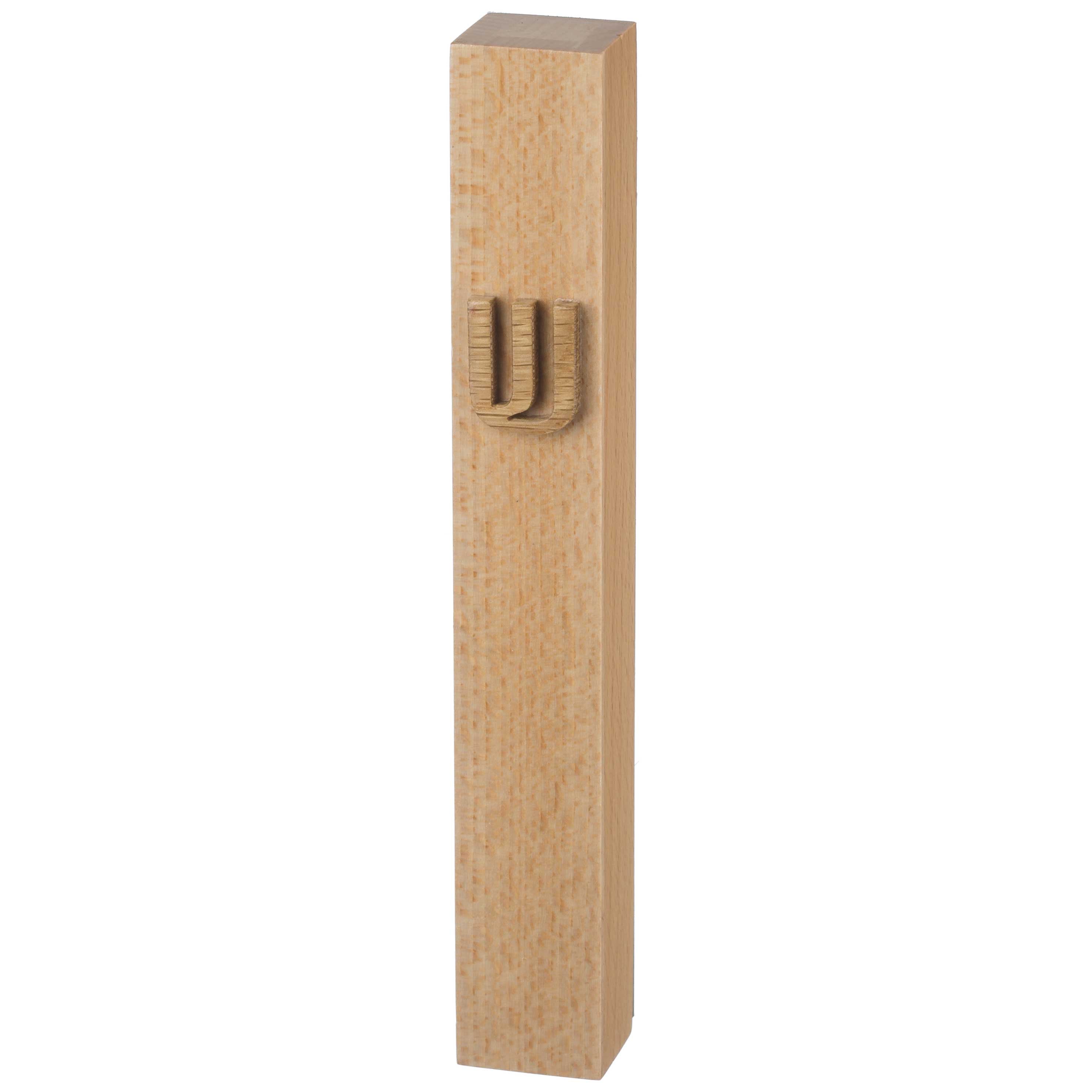 Natural Square Wood Mezuzah