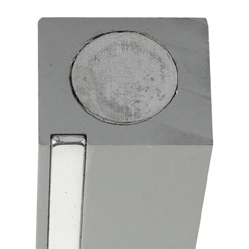 White Mezuzah with Metal SHIN & Golden Stripe - Mitzvahland.com