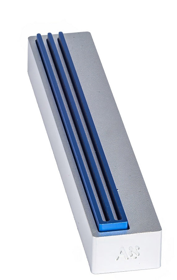 Big Silver and Blue Shadai Mezuzah by Israel Museum
