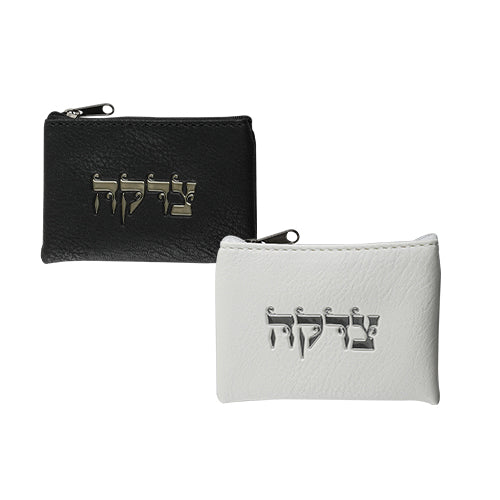 Leatherette Tzedakah Bags - assorted colors