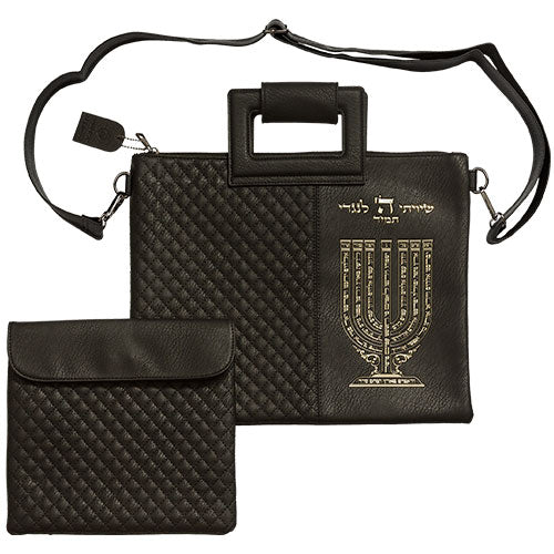 Leather Like Talit & Tefilin Bag Set