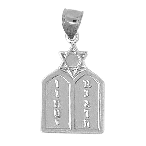 14K Gold Ten Commandment Charm - Mitzvahland.com
