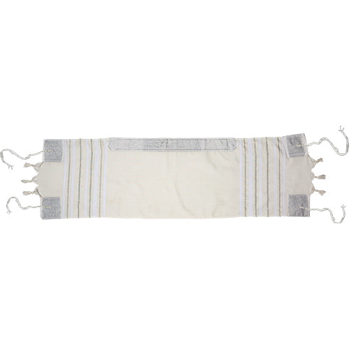 Baby Tallit Silver and White