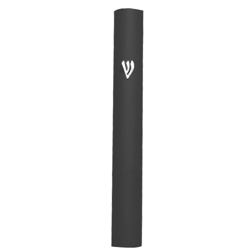 Black Mezuzah with Metallic Shin