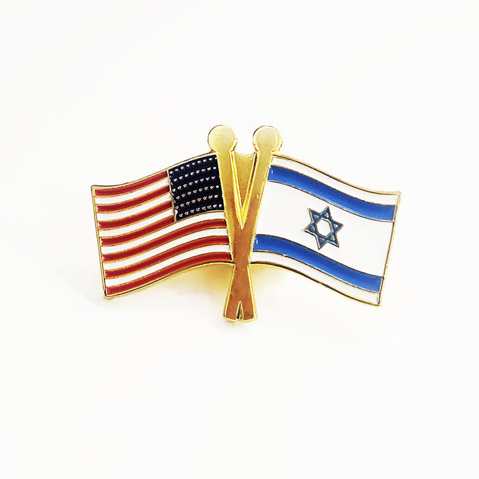 Israeli & American Flag Pin