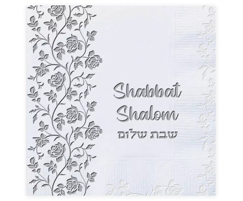 Good Shabbos Napkins Silver 16 Count