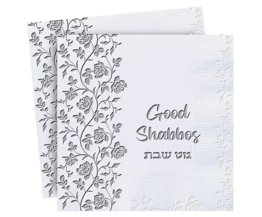 Good Shabbos Napkins Silver 16 Count