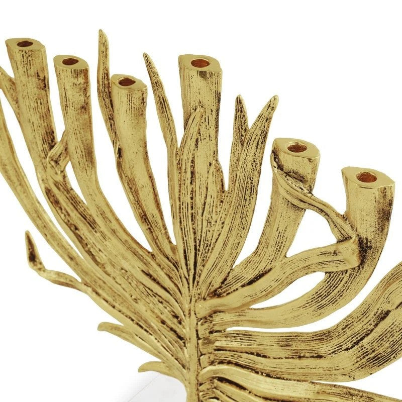 Palm Medium Menorah Gold- Michael Aram
