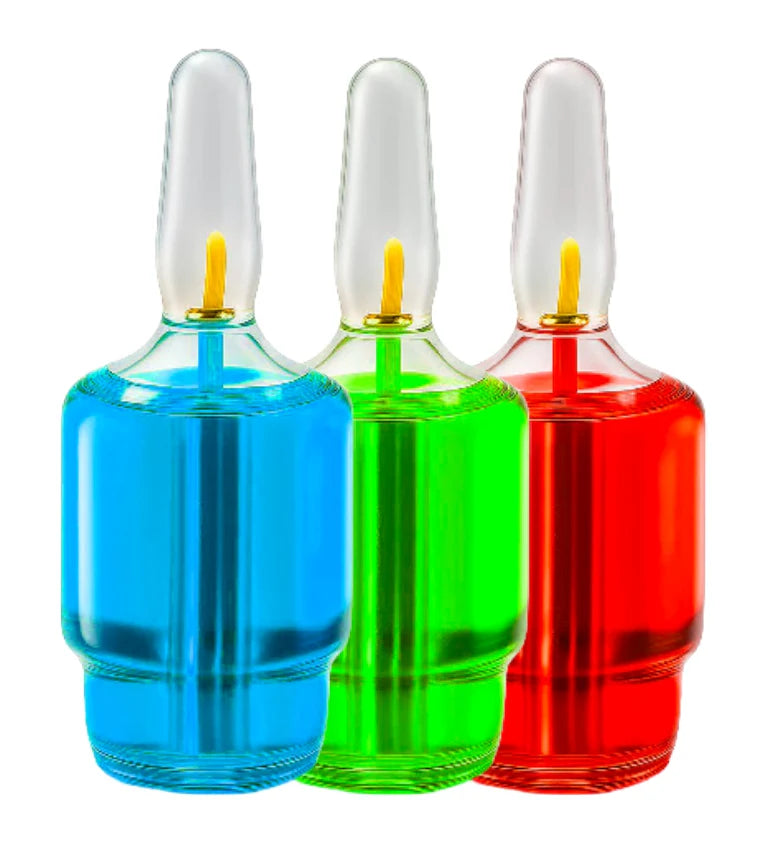Diamond Light - Prefilled colored oil Glass for Menorah - Mitzvahland.com