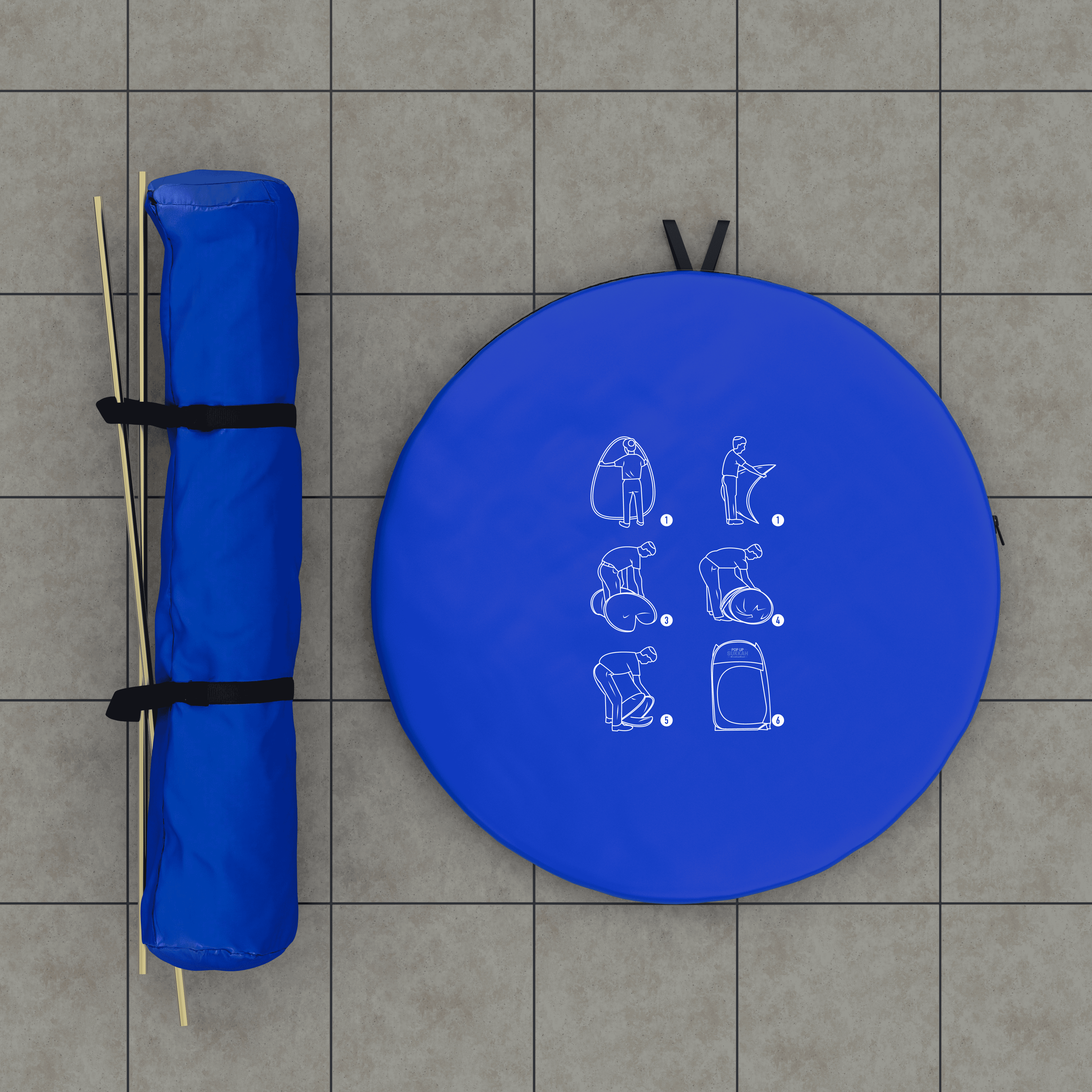 Pop Up Sukkah - The Travel Sukkah + Mehadrin Schach Bamboo Mat - Large Size - Mitzvahland.com