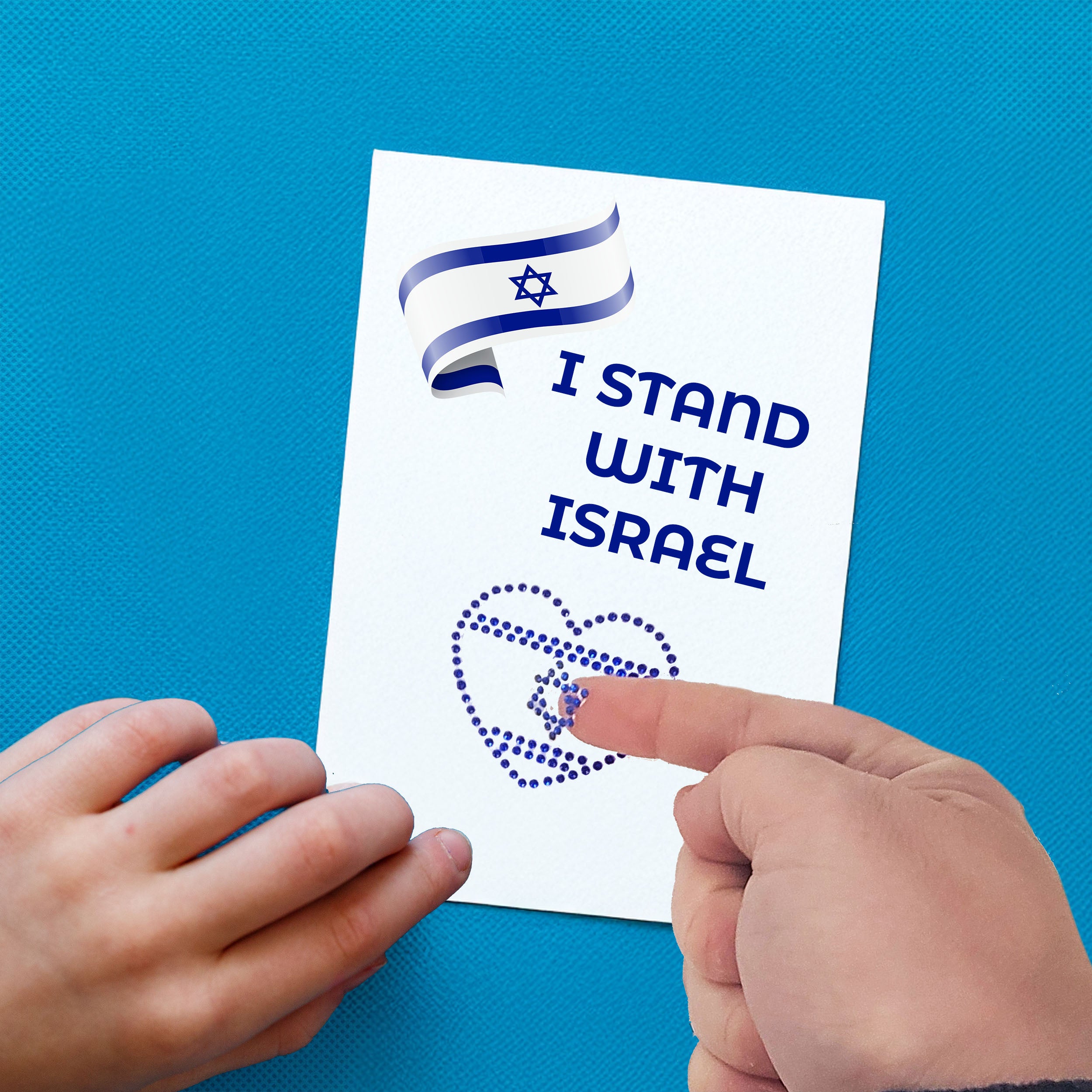 Stand With Israel Jewel Stickers - Mitzvahland.com