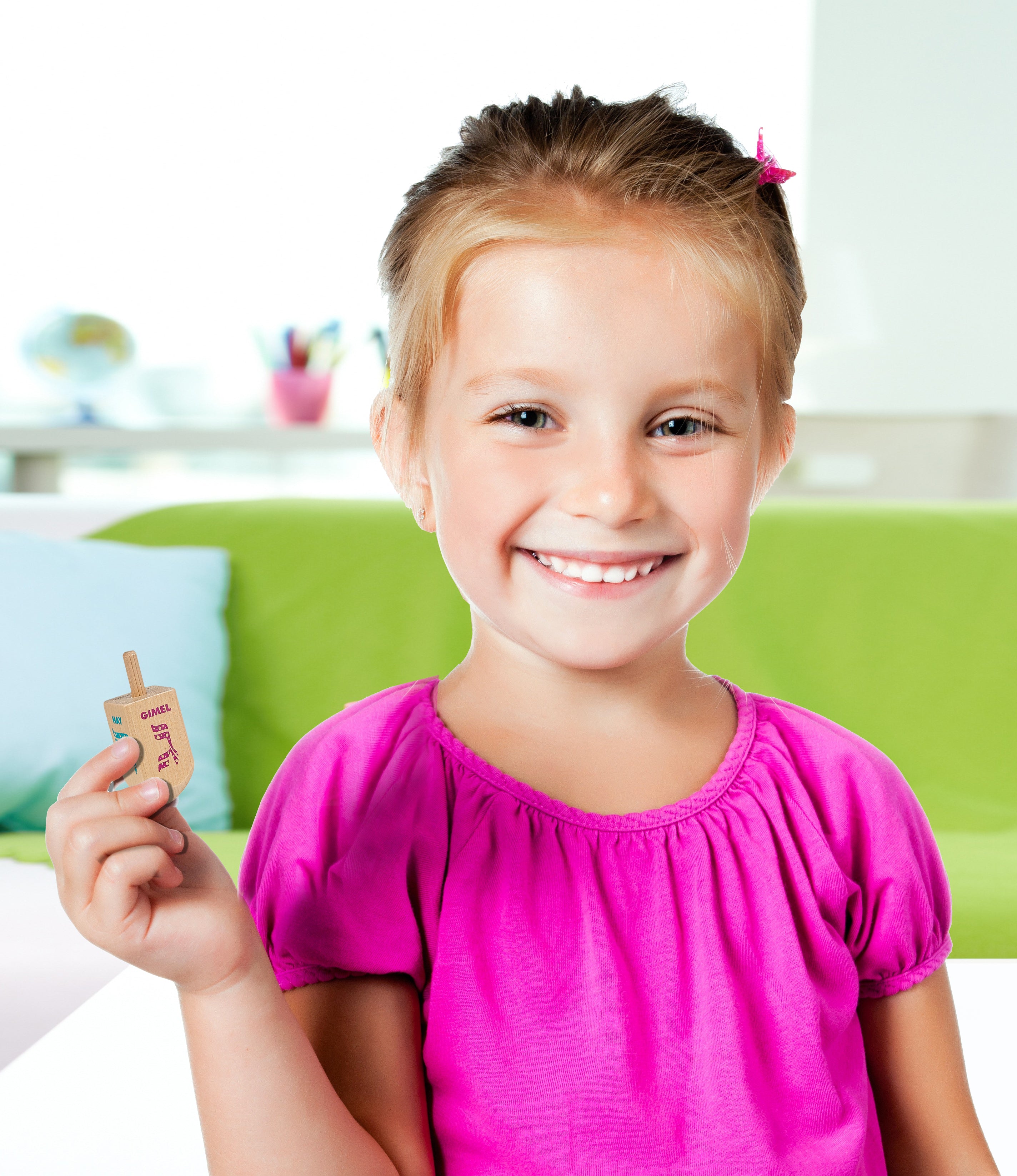 2 Large Natural Wood Dreidels