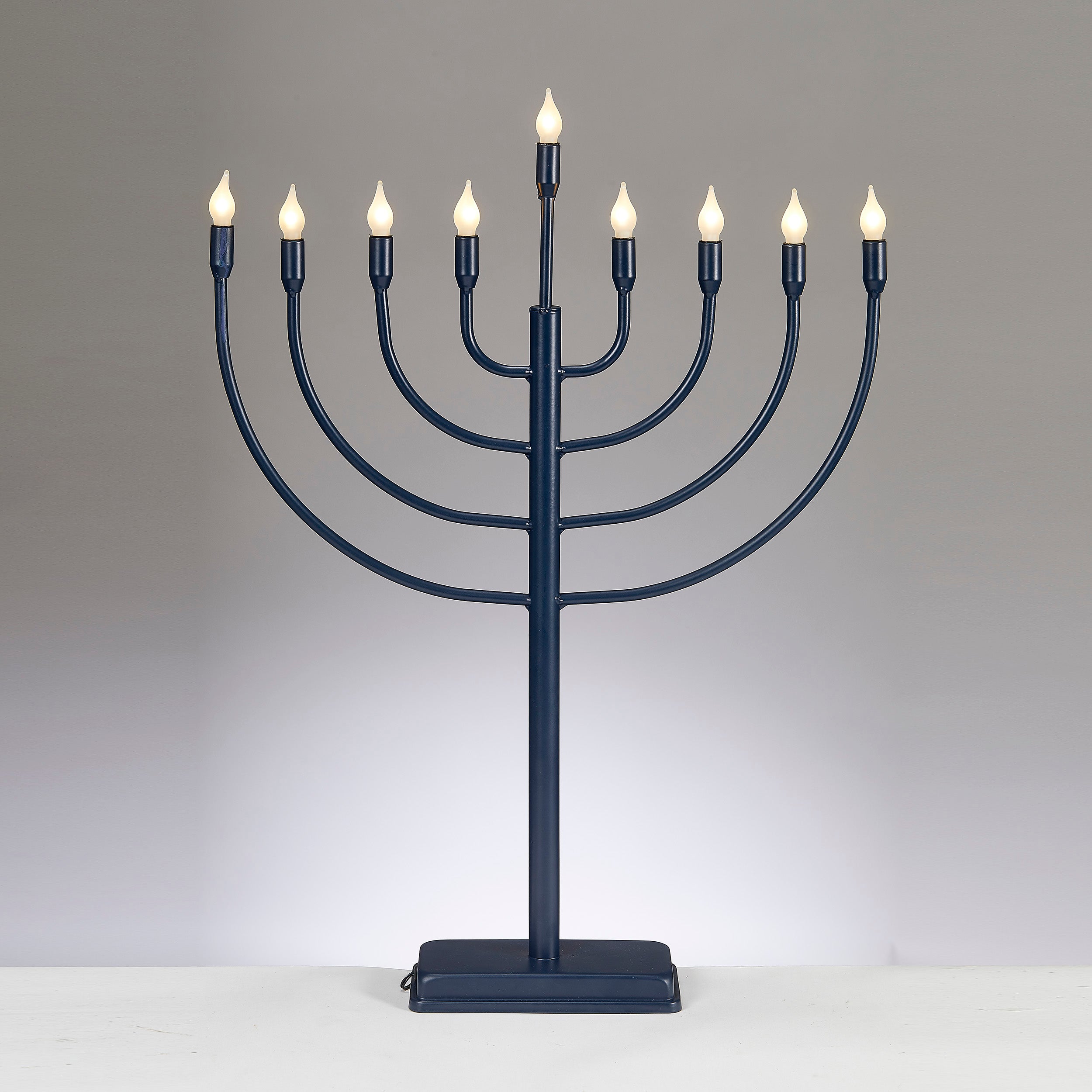 LED Traditional Metal Electric Navy Menorah