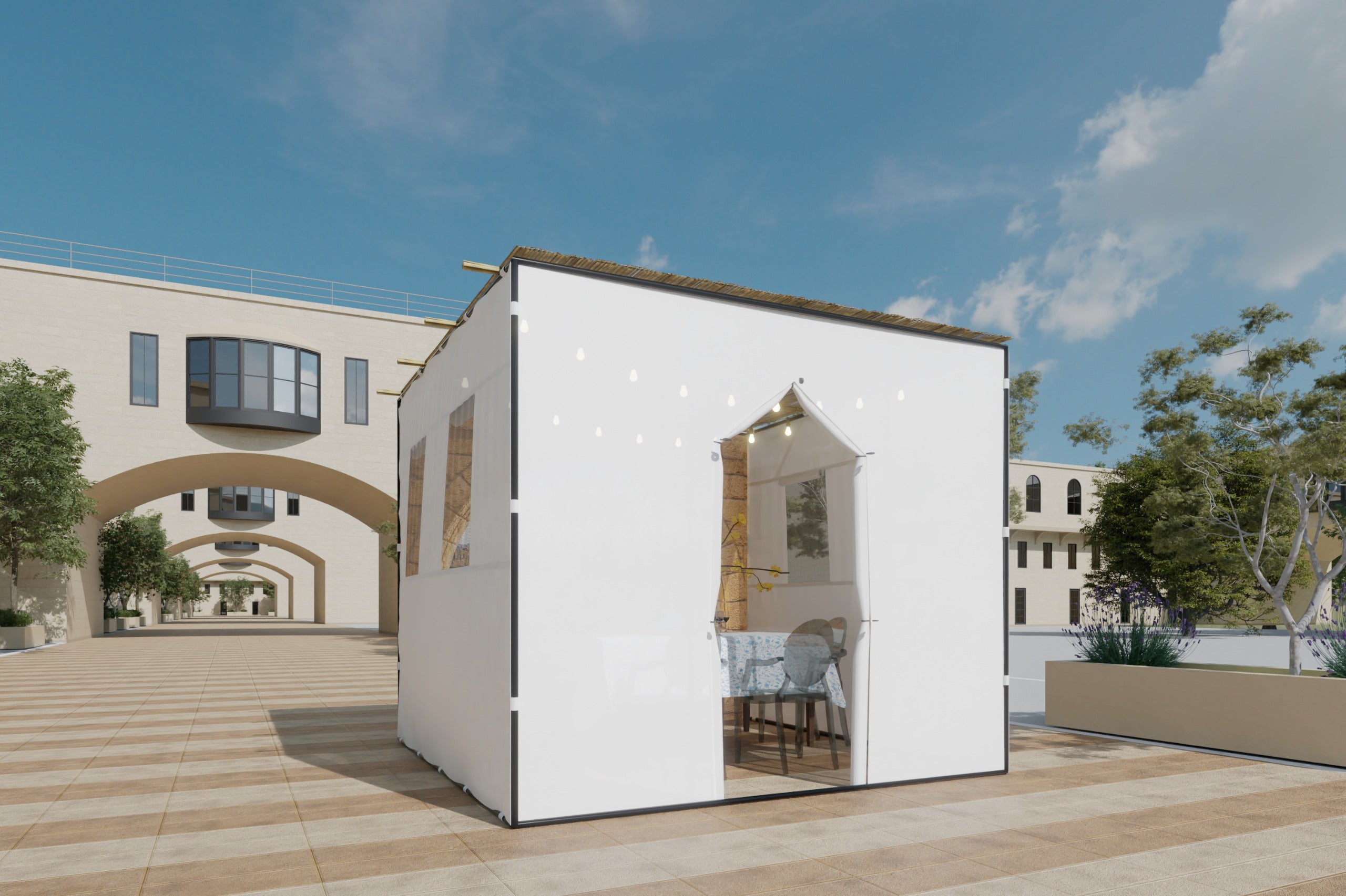 סוכת ירושלים - Jerusalem Sukkah - Certified Kosher -10'x10'