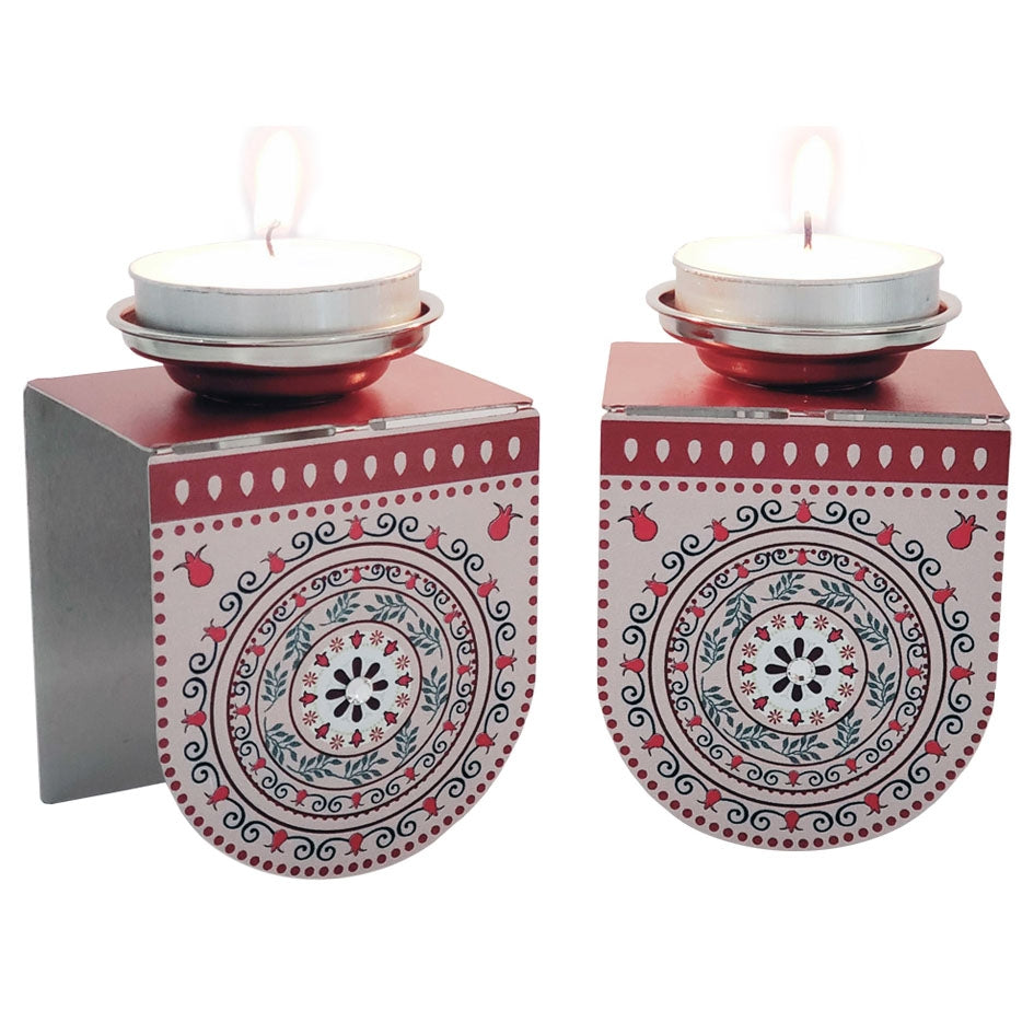 Pomegranate Shabbat Candlesticks