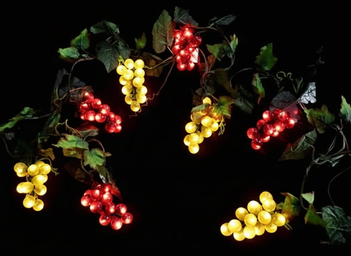 Grape Lights Cluster String Light Set - 9 feet long - 8 Cluster - 72 LED Grape Lights