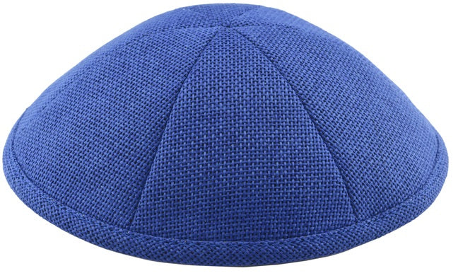 Burlap Kippah Royal