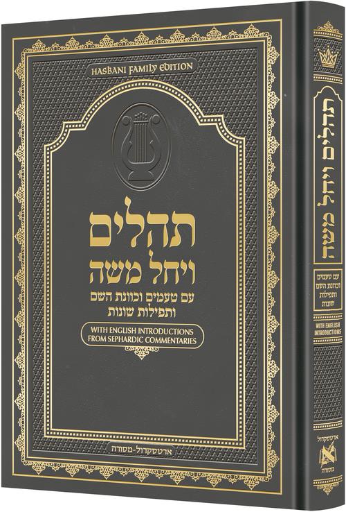 Hebrew Only, Large Type Tehillim with Taamin and Kavanot Hashem - Hasbani Family Edition (Grey) - Mitzvahland.com
