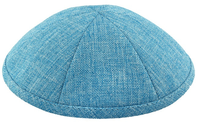 Burlap Kippah Turquoise