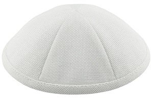 Burlap Kippah White