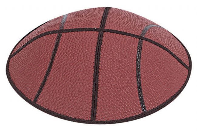 Basketball Leather Kippah Kippot / Yarmulkes - Mitzvahland.com All your Judaica Needs!