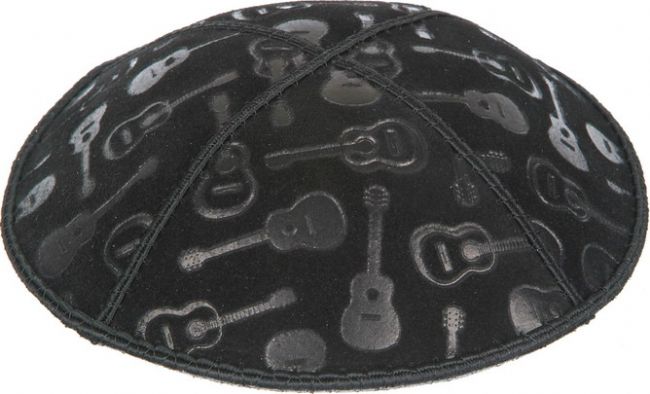 Guitars Embossed Kippah Kippot / Yarmulkes - Mitzvahland.com All your Judaica Needs!