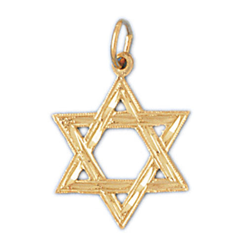 14K GOLD JEWISH CHARM - STAR OF DAVID Jewelry - Mitzvahland.com All your Judaica Needs!