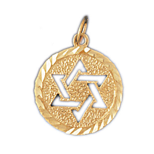 14K GOLD JEWISH CHARM - STAR OF DAVID Jewelry - Mitzvahland.com All your Judaica Needs!