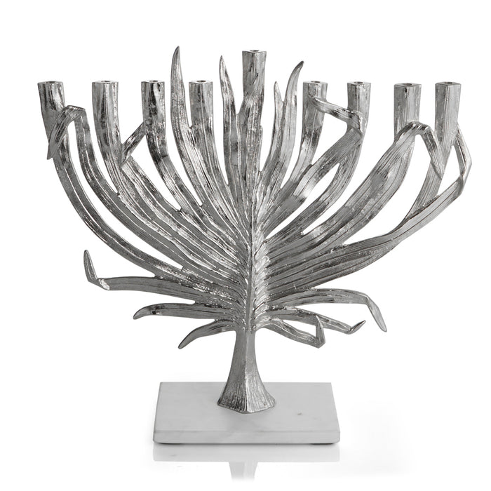 Palm Menorah Nickel Plate - Michael Aram