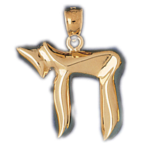 14K Gold Jewish Hebrew Chai Life Pendant Jewelry - Mitzvahland.com All your Judaica Needs!