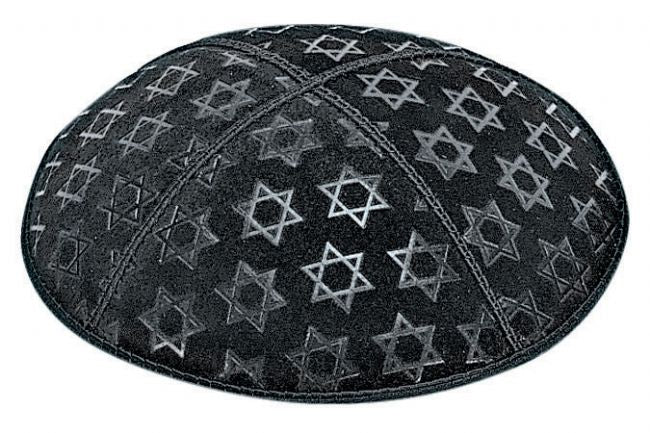 Large Star of David Embossed Kippah