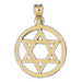14K Gold Encircled Jewish Star of David Charm Jewelry - Mitzvahland.com All your Judaica Needs!