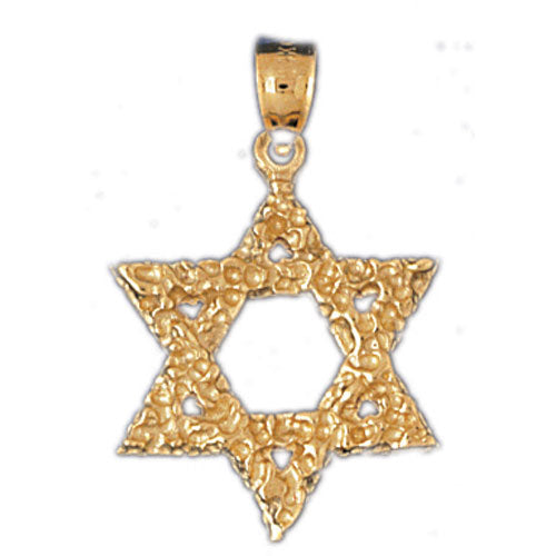 14K GOLD JEWISH CHARM - STAR OF DAVID Jewelry - Mitzvahland.com All your Judaica Needs!