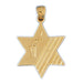 14K Gold Star of David w/Candle Charm Jewelry - Mitzvahland.com All your Judaica Needs!