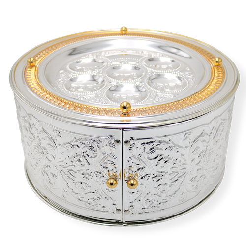 3 Tier Silver & Gold plated Seder Plate