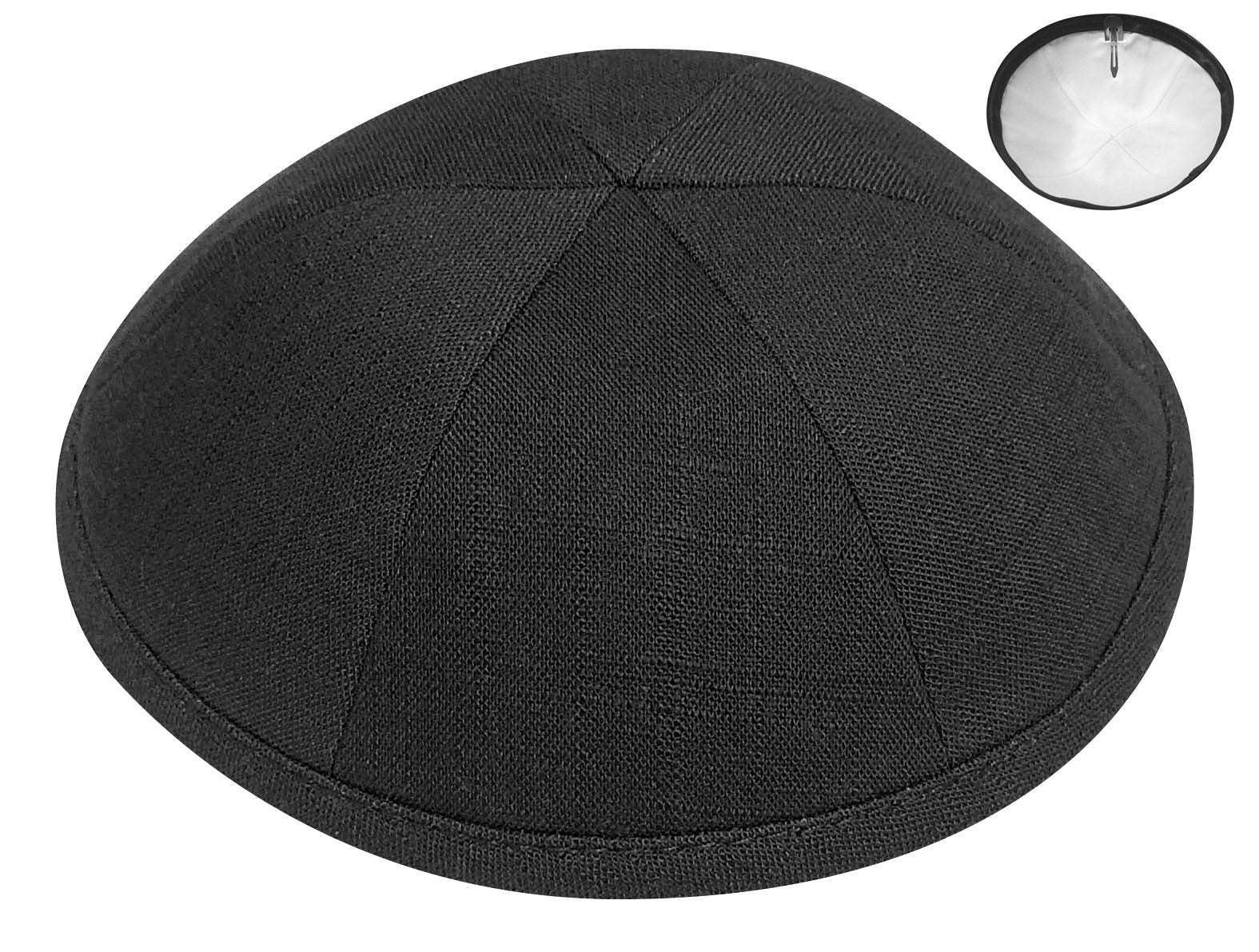 Black Linen Kippah – Mitzvahland.com