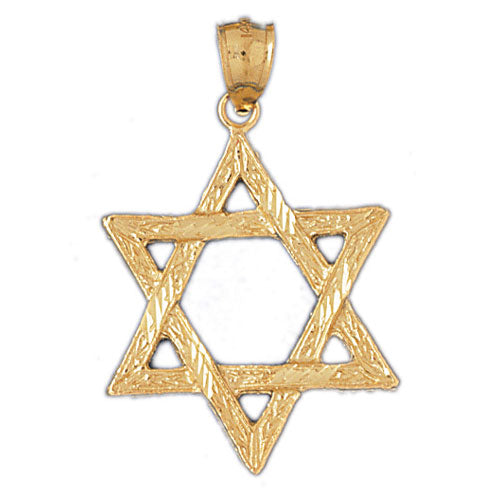 14K GOLD JEWISH CHARM - STAR OF DAVID Jewelry - Mitzvahland.com All your Judaica Needs!