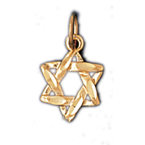 14K GOLD JEWISH CHARM - STAR OF DAVID Jewelry - Mitzvahland.com All your Judaica Needs!