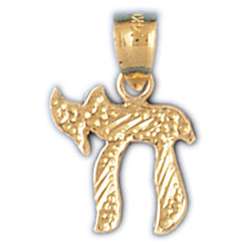 14K Gold Jewish Chai Charm Jewelry - Mitzvahland.com All your Judaica Needs!