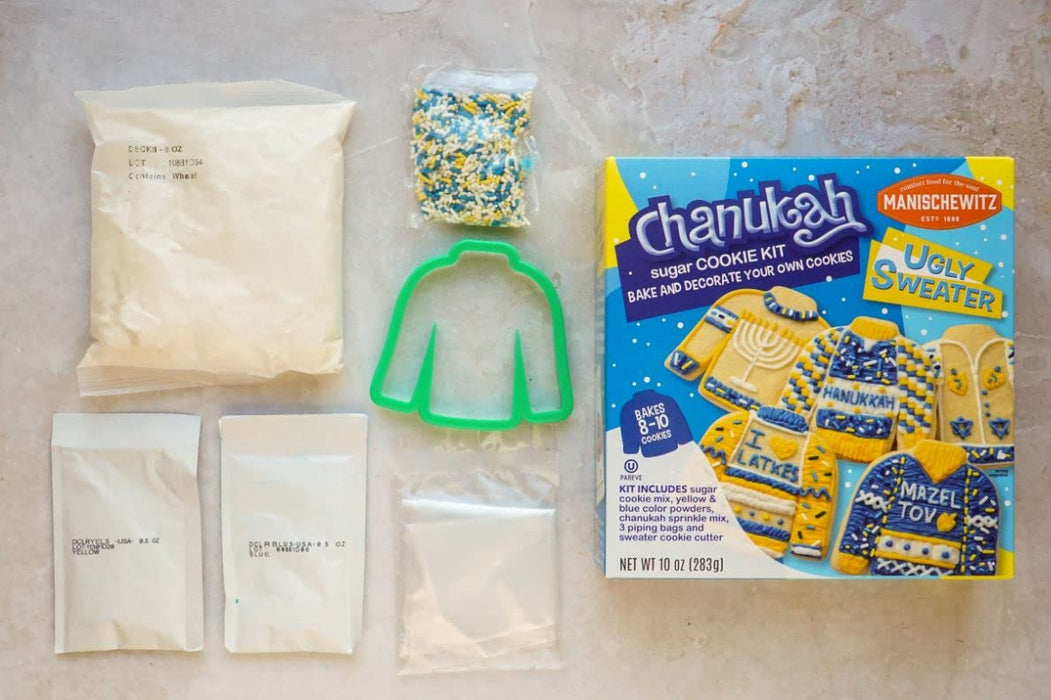Manischewitz Chanukah Ugly Sweater Cookie Kit - Fun Hanukkah Activity for the Whole Family!