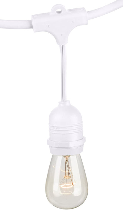 Sukkah Light 24 Feet Long,  12 Socket, 18 Bulbs Outdoor String Light Set