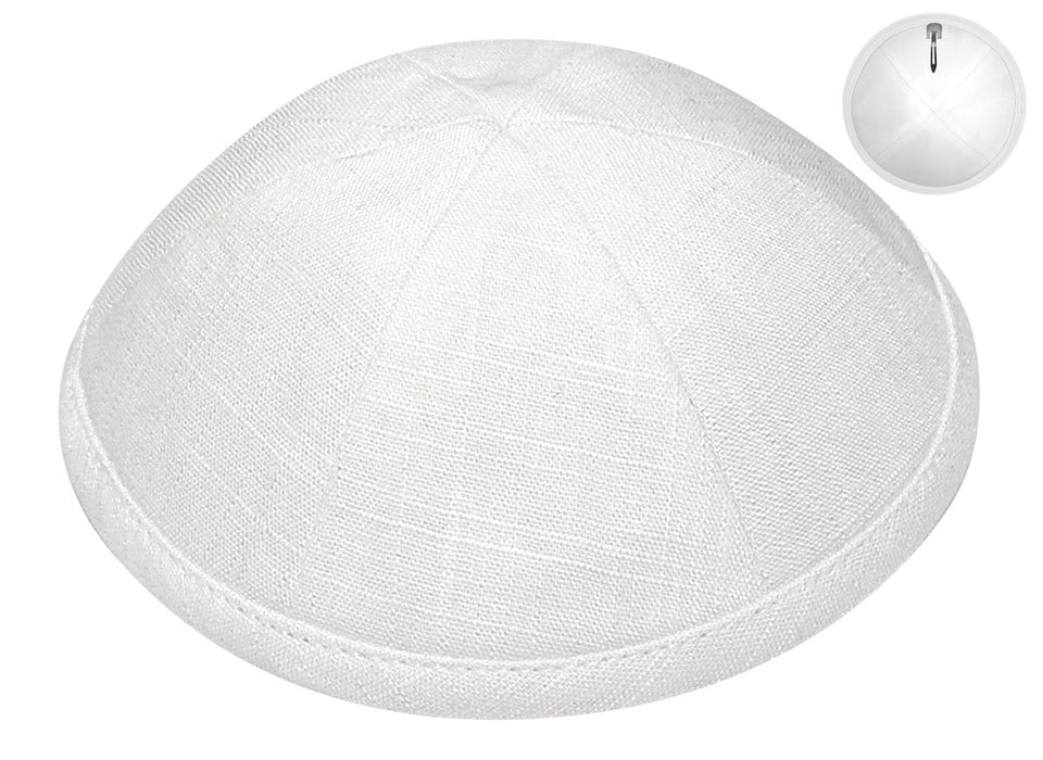 White Linen Kippah