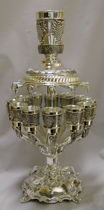 Kiddush Fountain 12 cups - Silver Plated