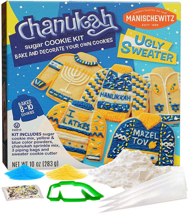 Manischewitz Chanukah Ugly Sweater Cookie Kit - Fun Hanukkah Activity for the Whole Family!