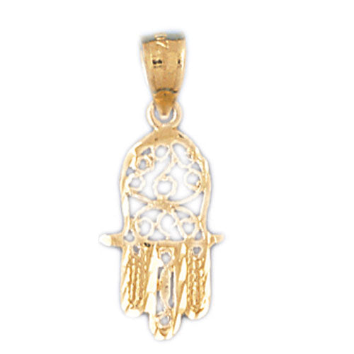 14K Gold Hamsa Hand Charm Jewelry - Mitzvahland.com All your Judaica Needs!