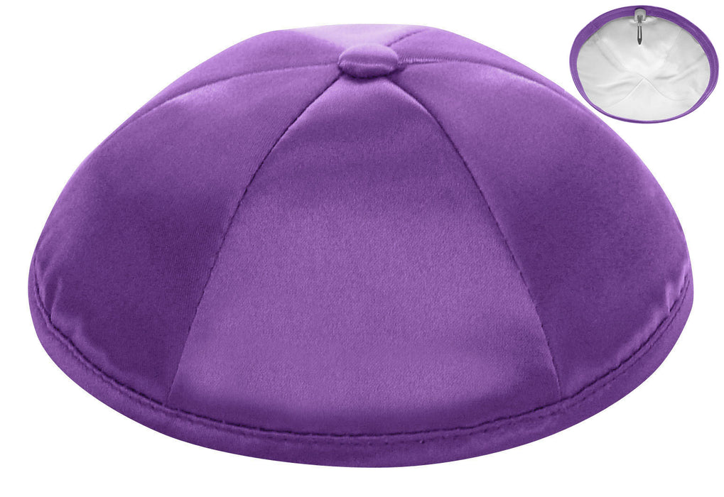 Medium Purple Deluxe Satin Kipah - Per Piece