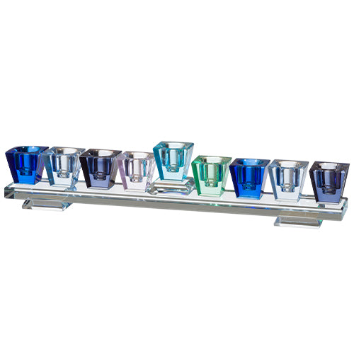 Blue Crystal Menorah