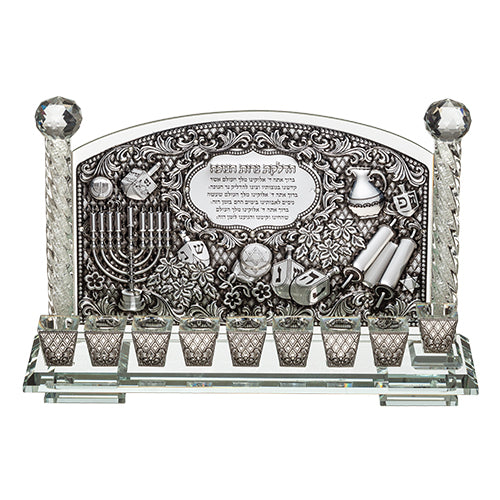 Crystal Hanukkah Menorah