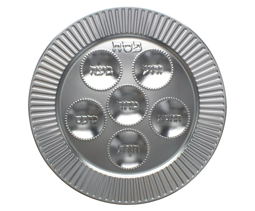 Disposable Silver Seder Plate