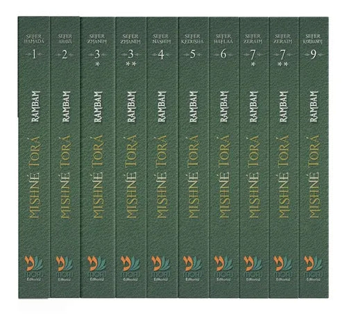 Coleccion Mishne Tora Español - Rambam - 10 volumenes. Maimonides. Bilingue
